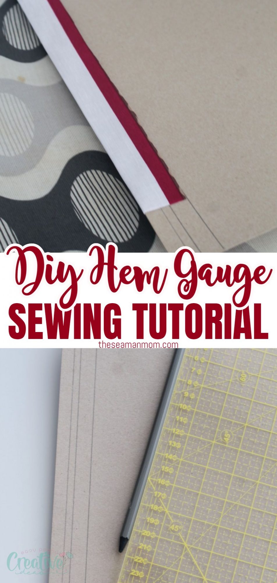 Surprising Sewing Tool: DIY Hem Gauge - Easy Peasy Creative Ideas